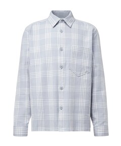 Heren overhemd lange mouw blauw