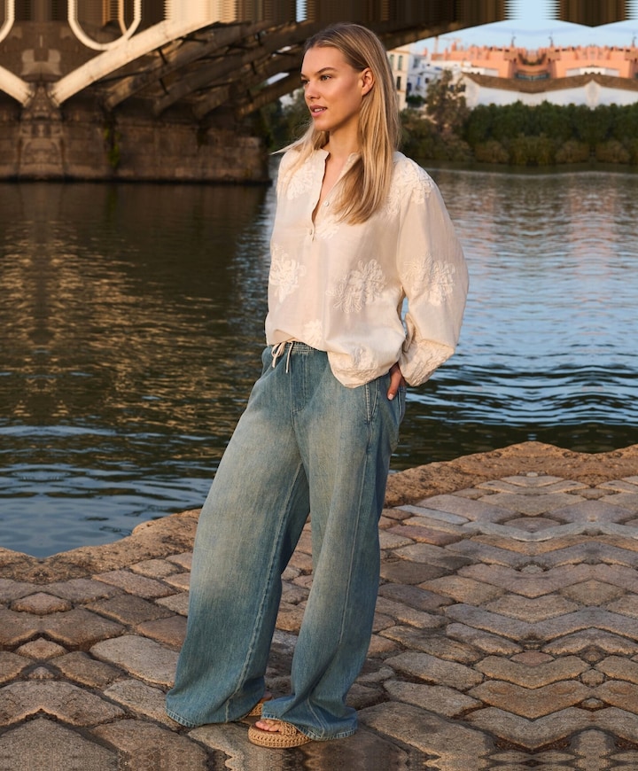 Dames jeans blauw
