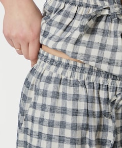 Roxane Balloon Check dames broek zwart