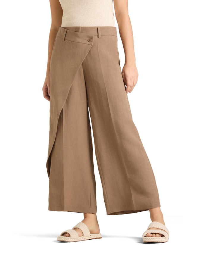 Anais cropped dames broek bruin