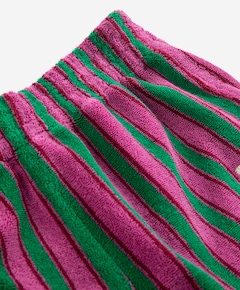 Striped terry cloth uniseks korte broek paars