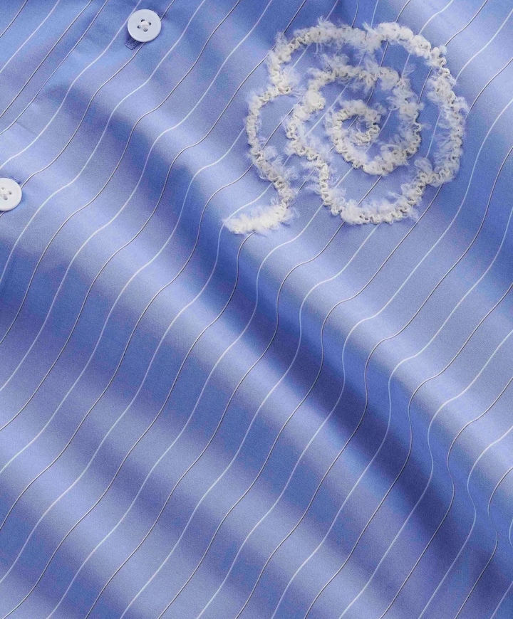 Heren overhemd lange mouw blauw