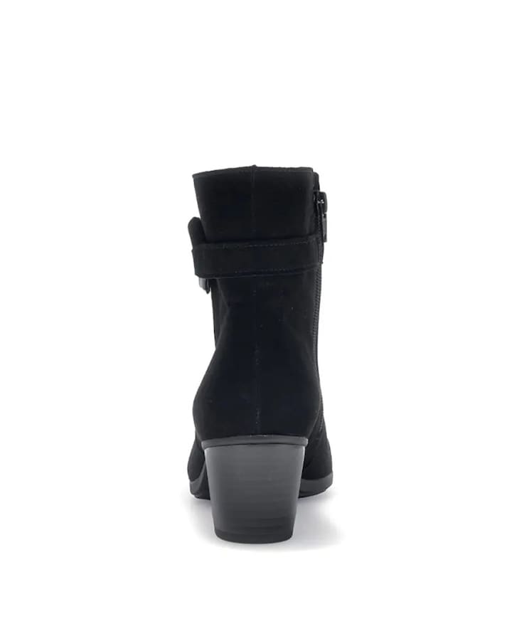 dames enkellaarzen zwart