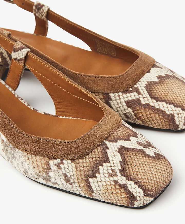 Julie Xena dames slingbacks bruin