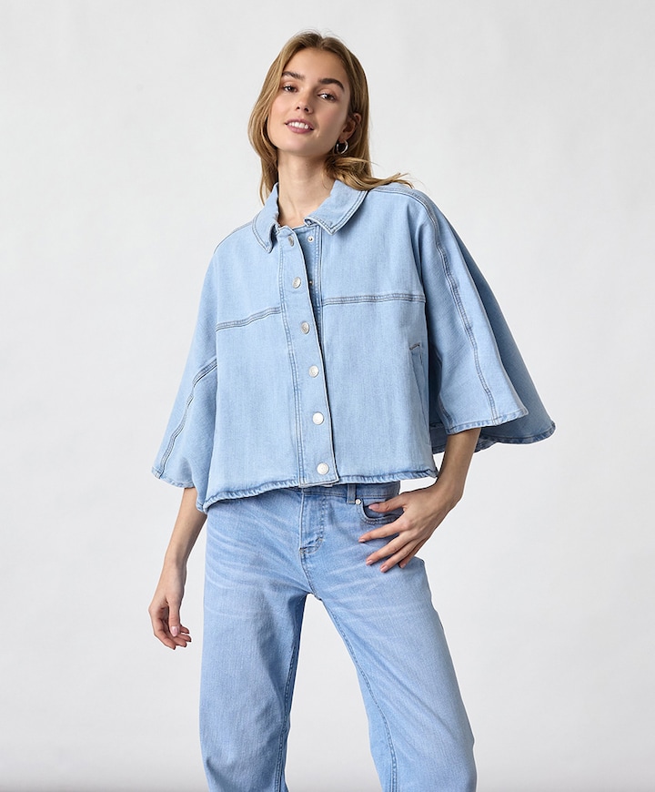 Dames blouse blauw
