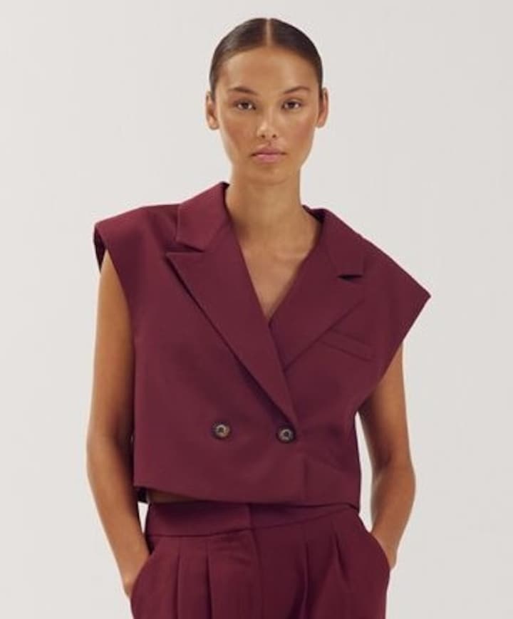 Dames gilet bordeaux
