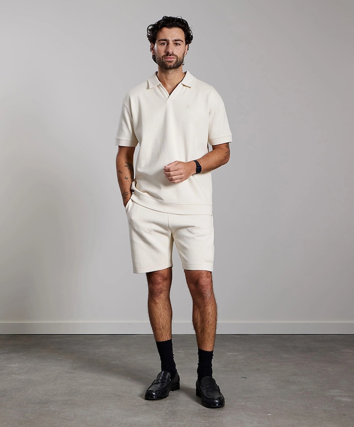 heren korte broek ecru