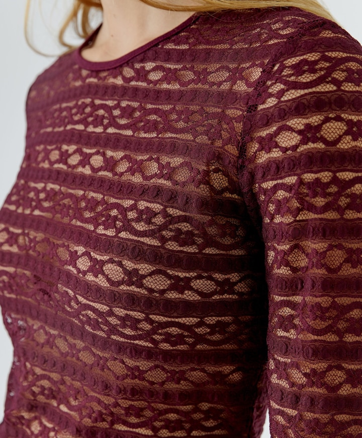 Dames longsleeve rood