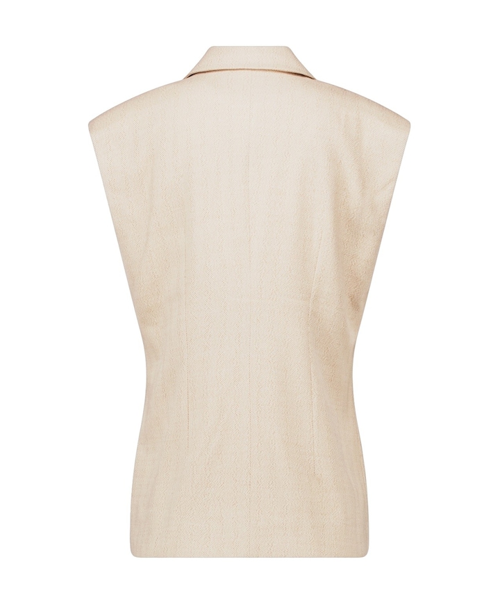 Dames gilet beige
