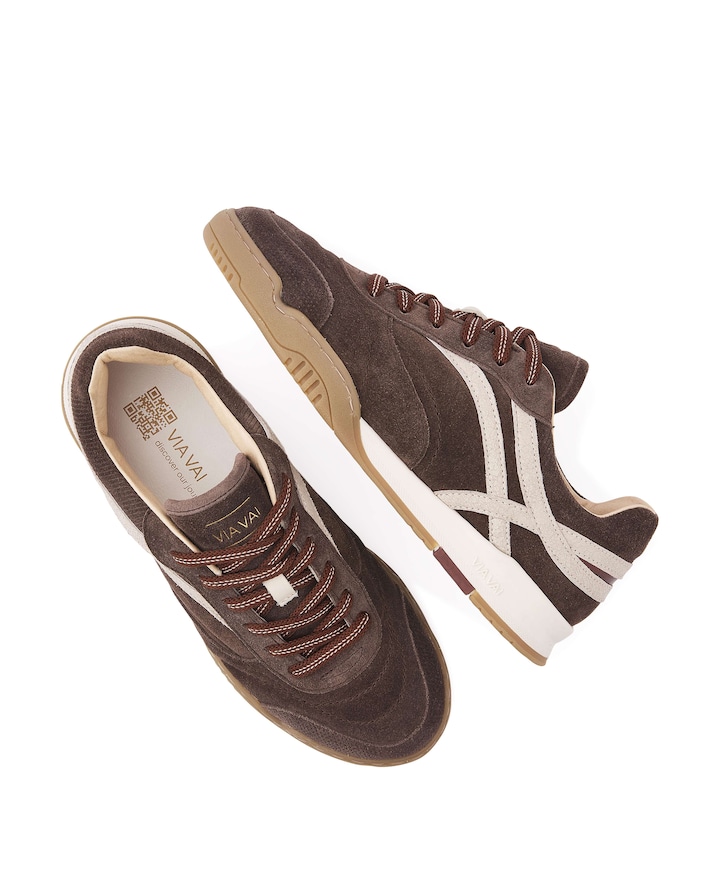 Kris Dante dames sneakers bruin