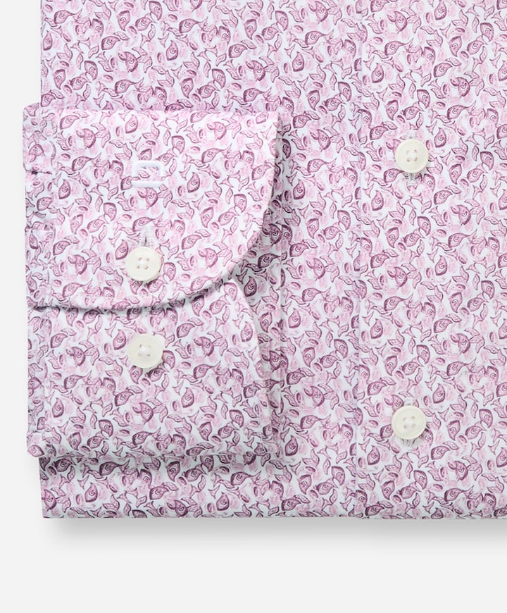 Heren overhemd lange mouw paars