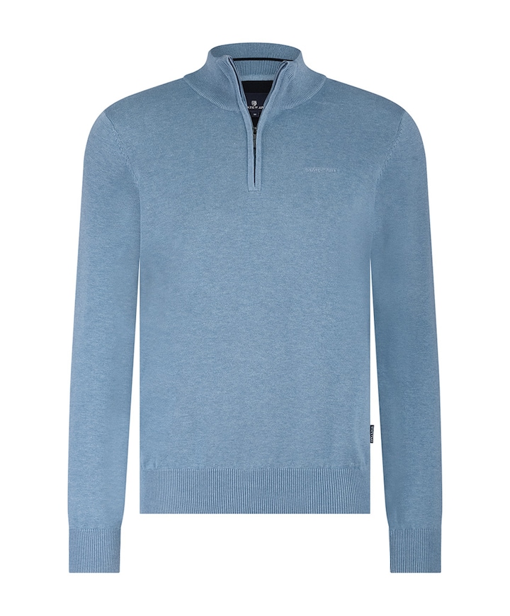 Trui met rits blauw
