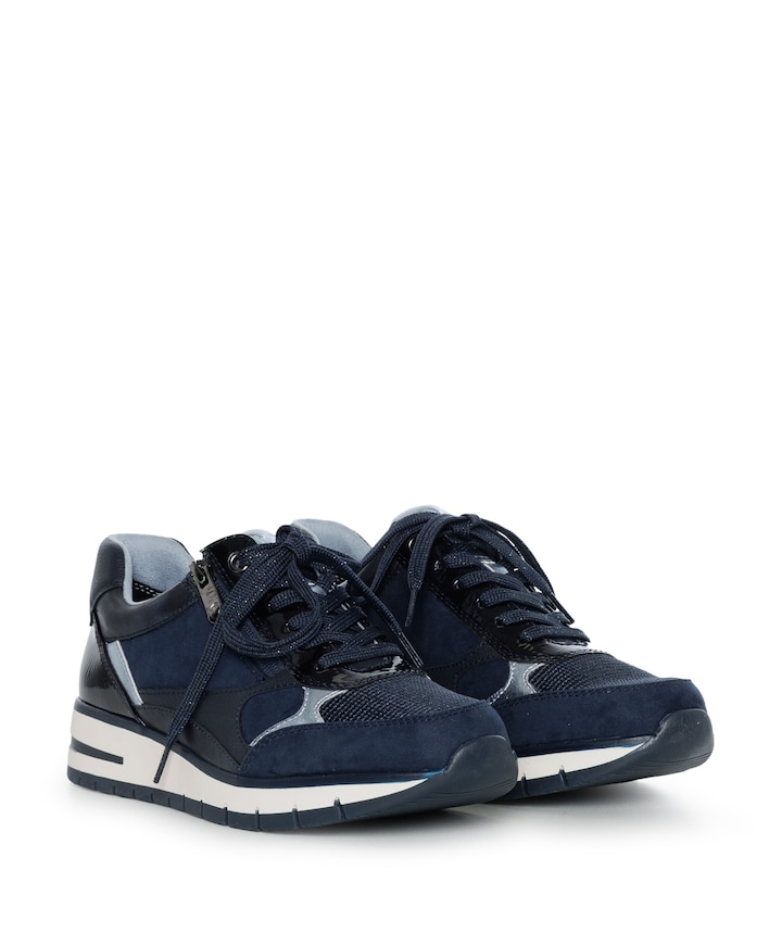 Women Lace-up dames sneakers blauw