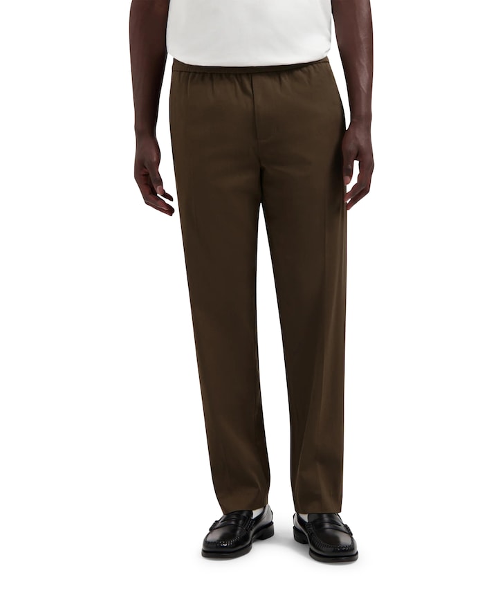 OLAF Slim Elasticated broek bruin