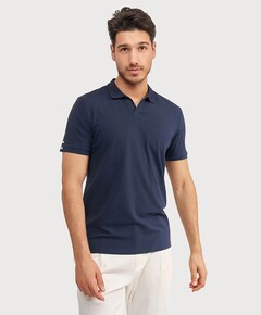 Heren polo blauw