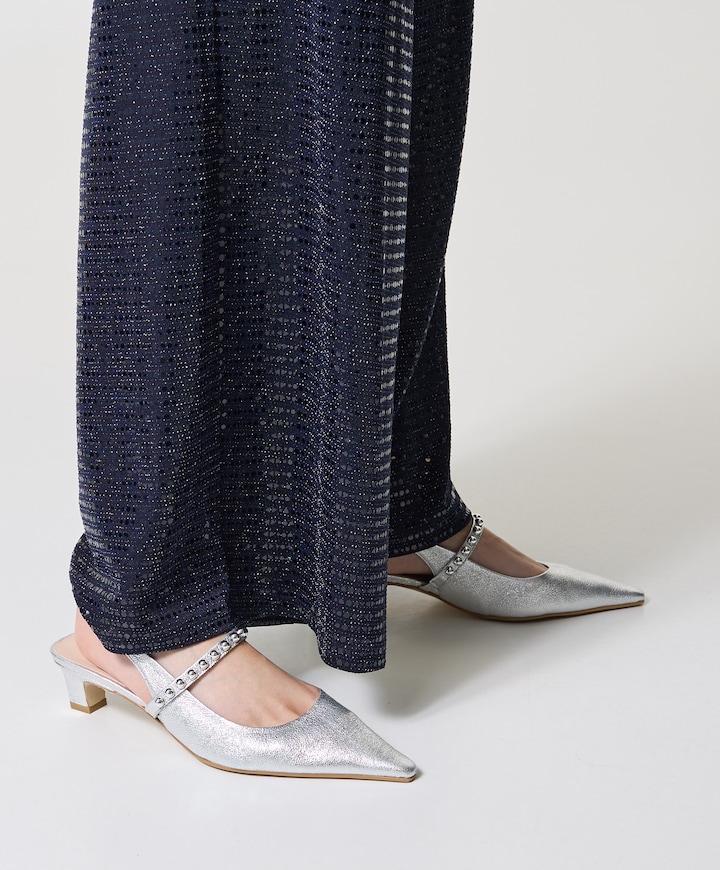 dames slingbacks zilver