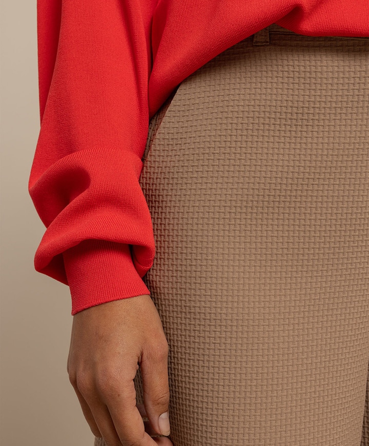 Mascha waffle dames korte broek beige