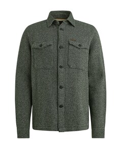 Heren overhemd lange mouw groen