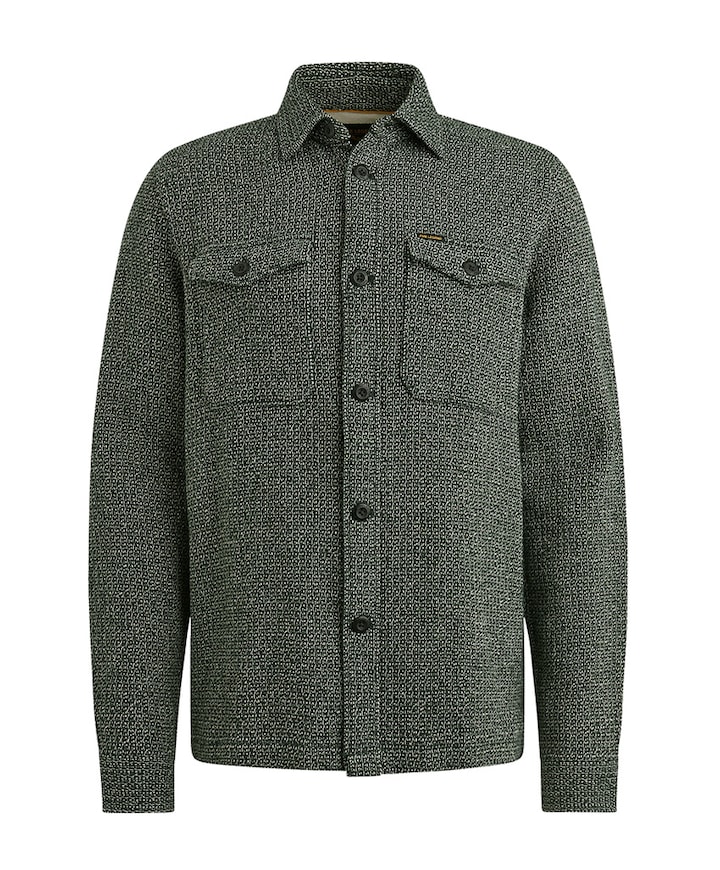 Heren overhemd lange mouw groen