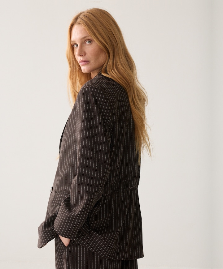 Dames blazer bruin