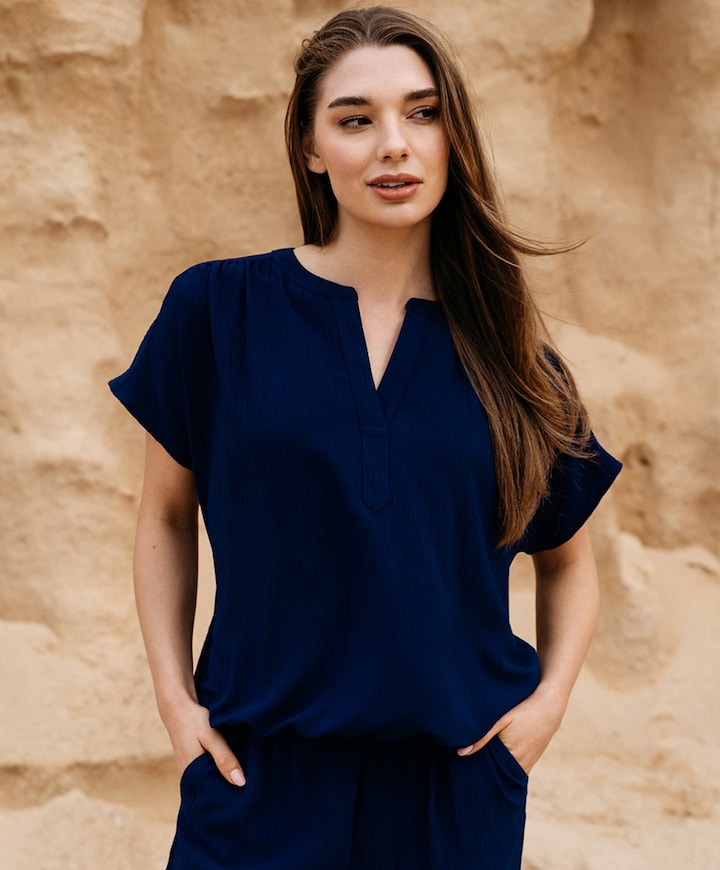 Dames top blauw