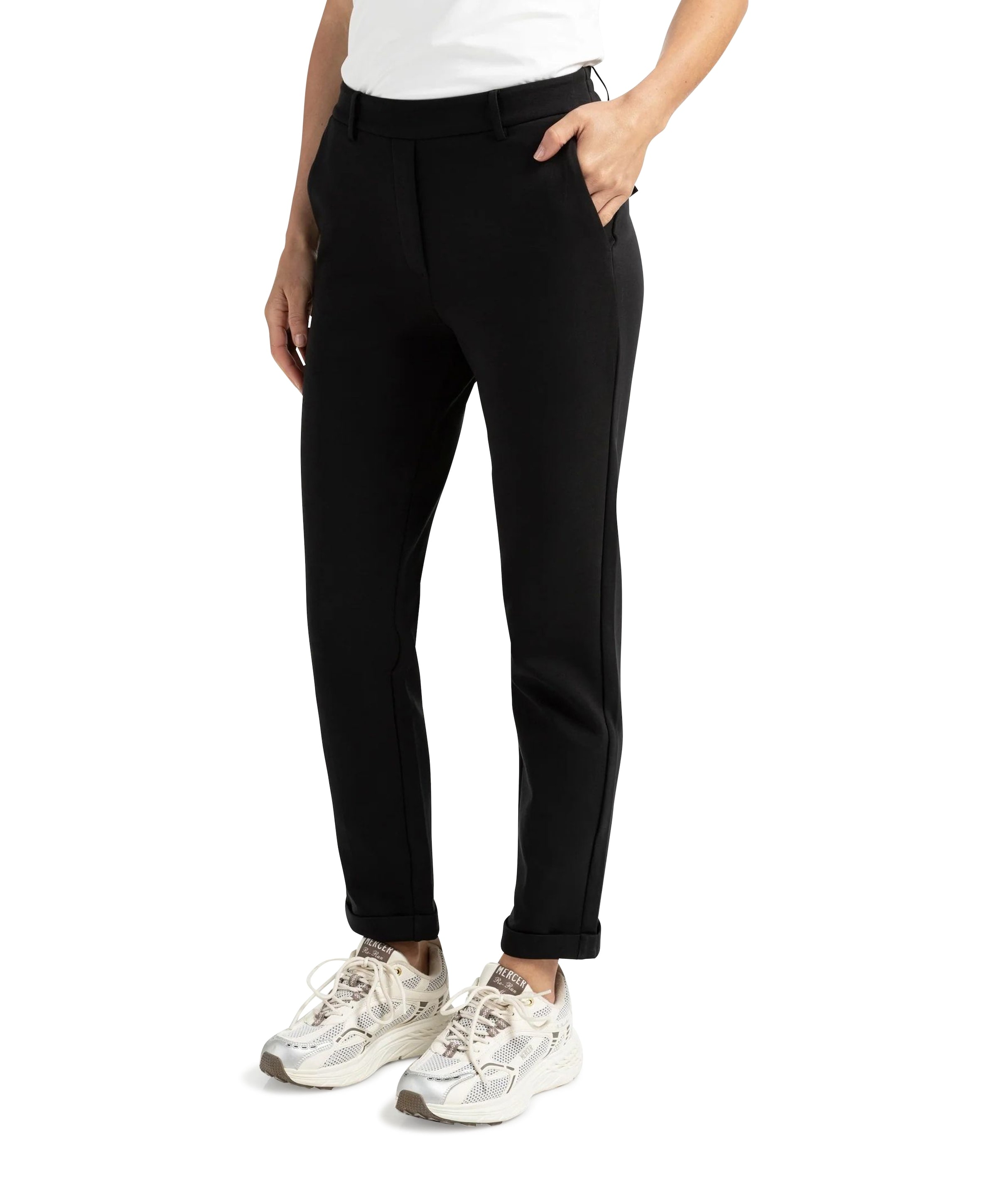 Zwarte scuba broek dames broek zwart