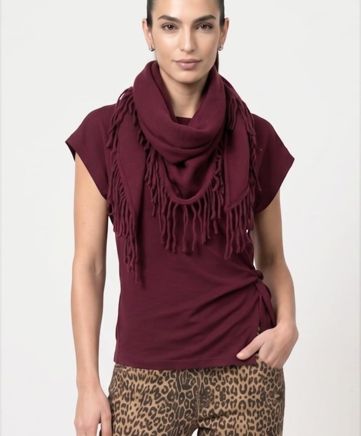 Dames sjaal bordeaux