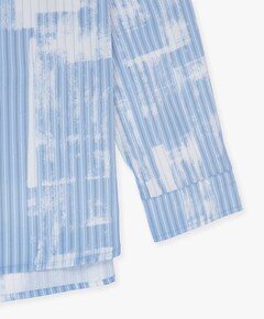 Heren overhemd lange mouw blauw