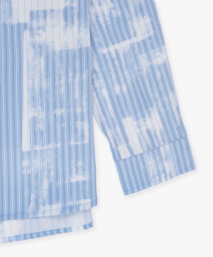 Heren overhemd lange mouw blauw