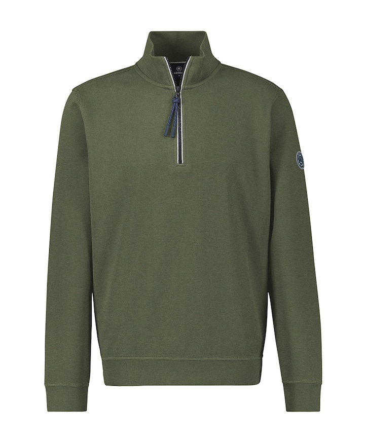 Trui met rits groen