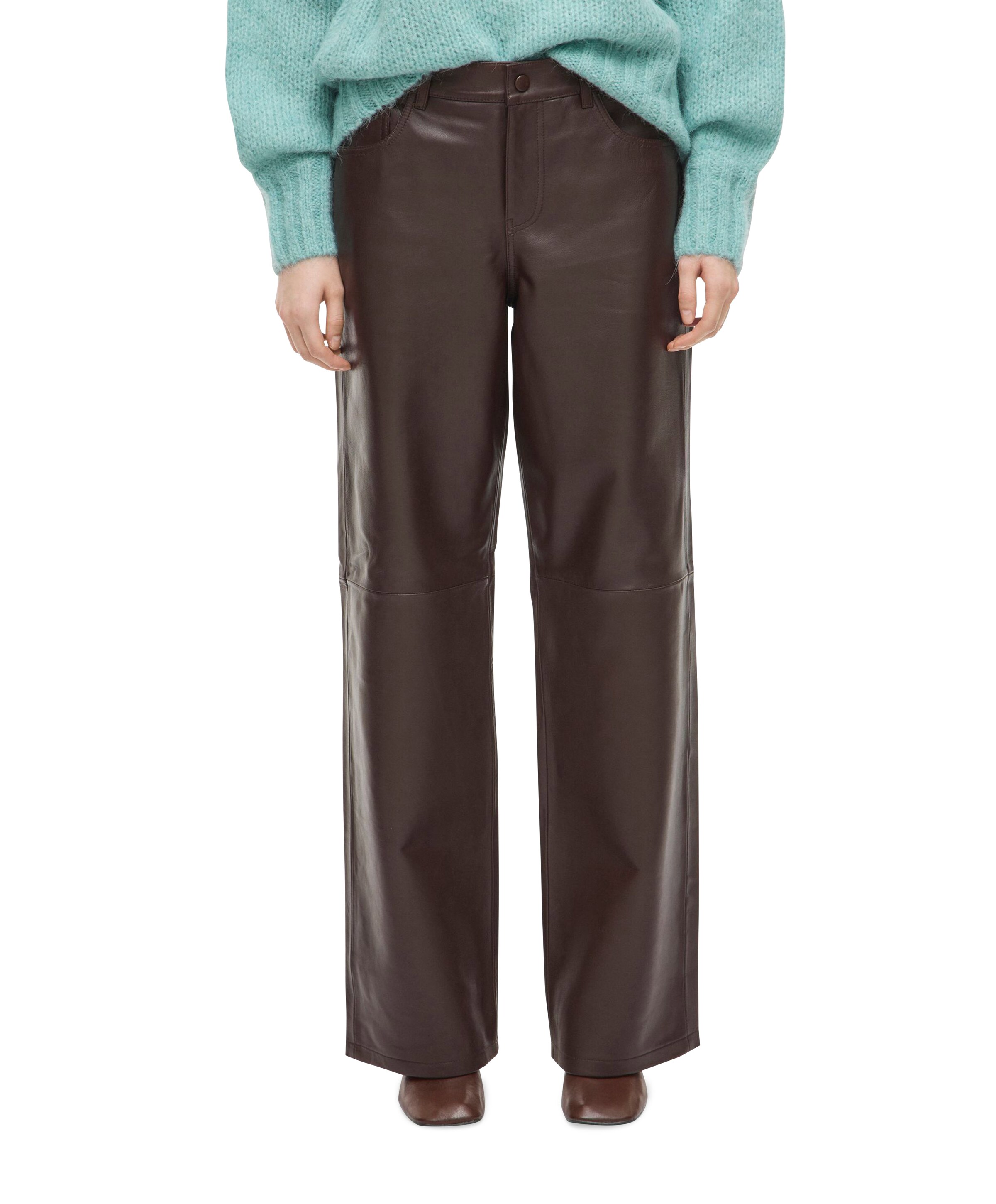 ROUCAMDEN RW S/F LEATHER broek bruin