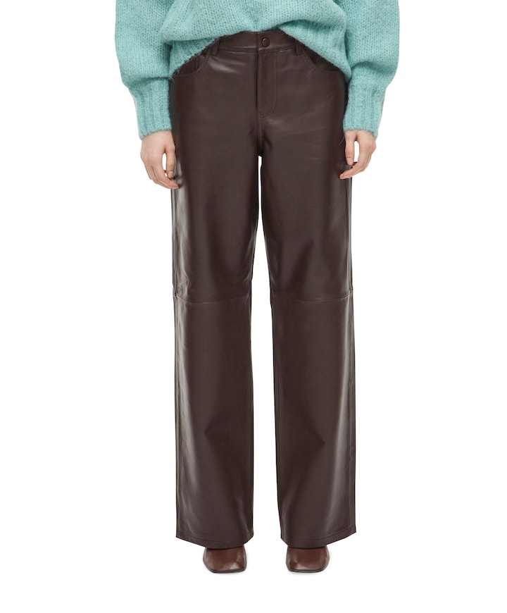 ROUCAMDEN RW S/F LEATHER broek bruin