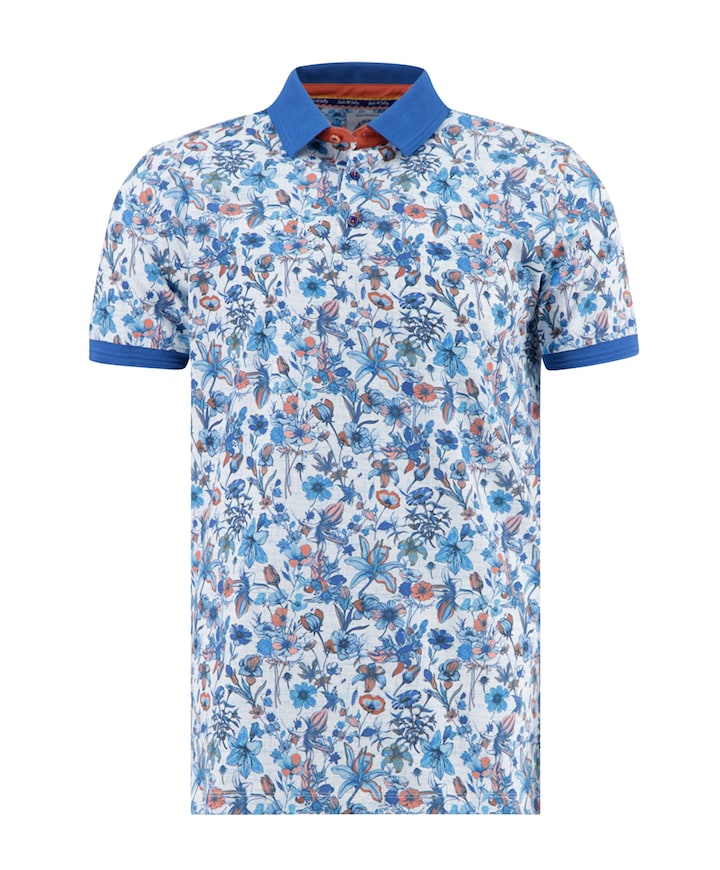 Heren polo blauw