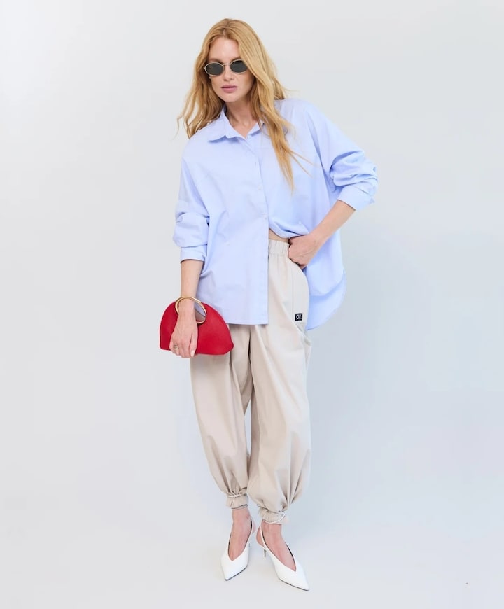 Dames blouse blauw