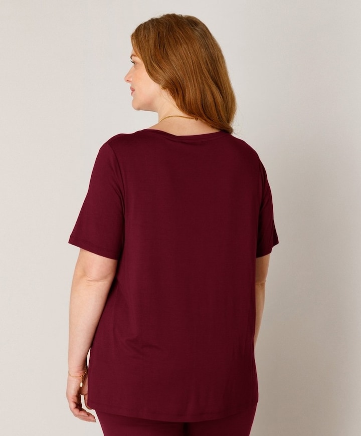 Dames T-shirt bordeaux