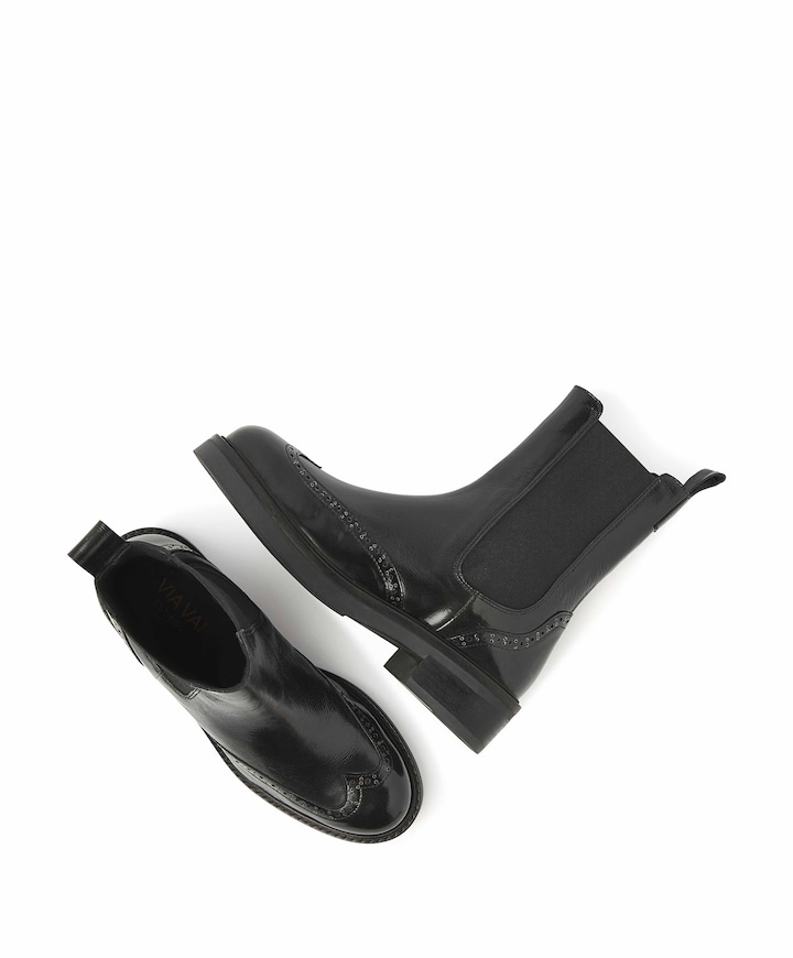 Lucia Gina dames enkellaarzen zwart