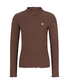 Meisjes longsleeve bruin