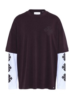 Heren longsleeve bordeaux