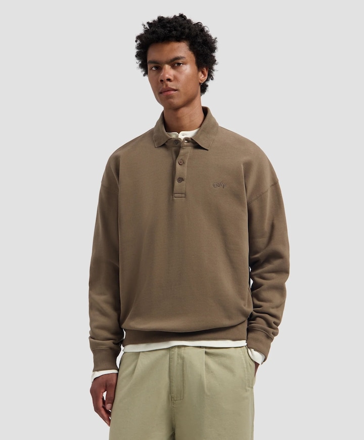 Heren polo bruin