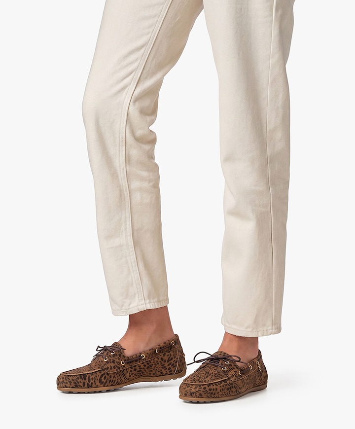 dames mocassins bruin