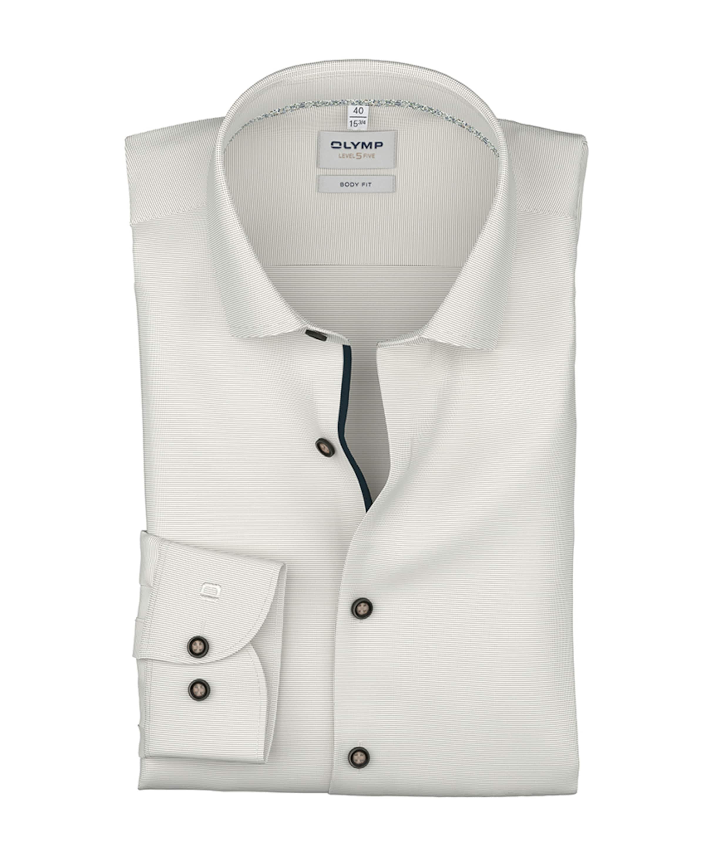 Heren overhemd extra lange mouw beige