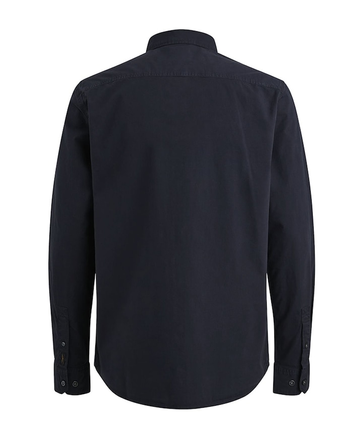 Heren overhemd lange mouw blauw