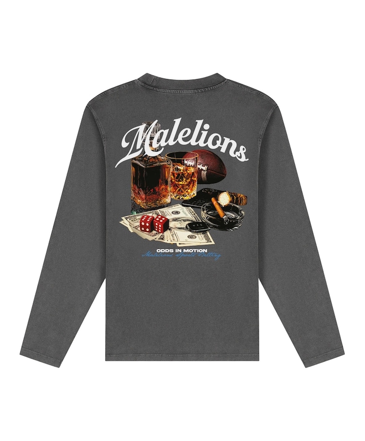 Heren longsleeve grijs