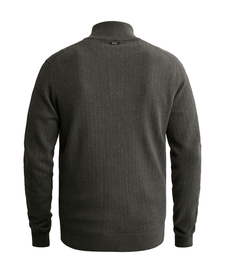 Heren trui met rits blauw