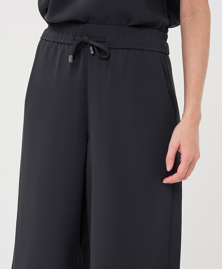 Wide acetate dames broek grijs
