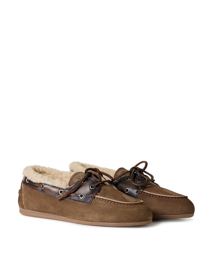 dames mocassins bruin