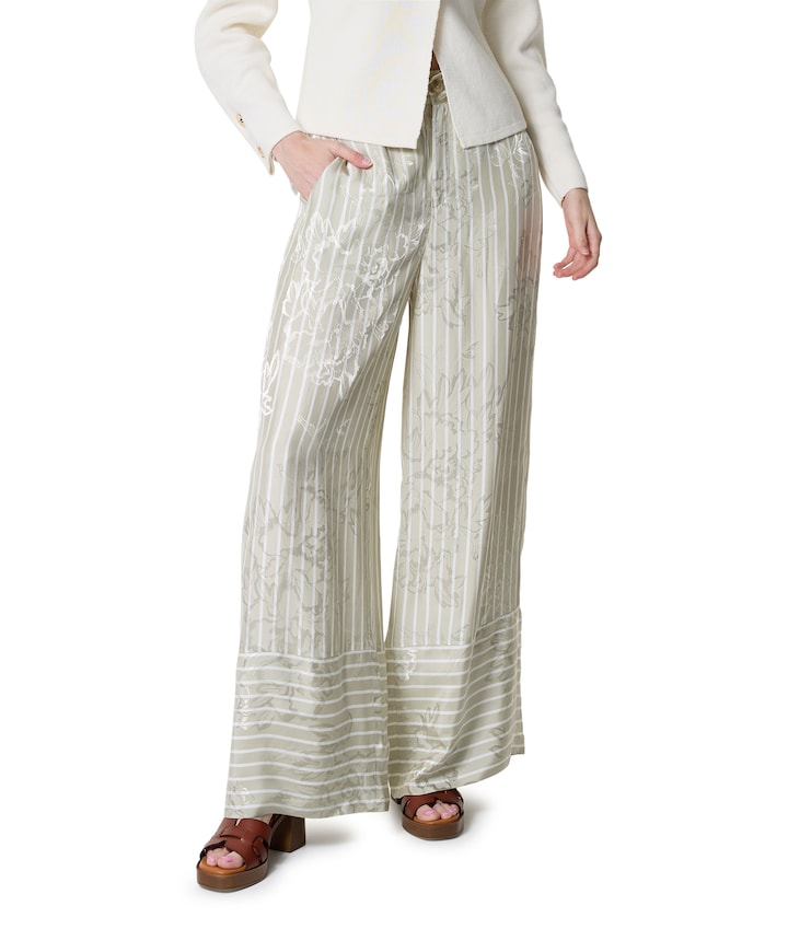 MMBiby Flawo Stripe broek groen