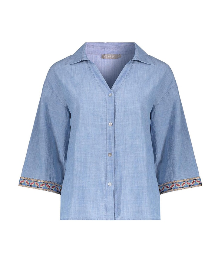 Dames blouse blauw