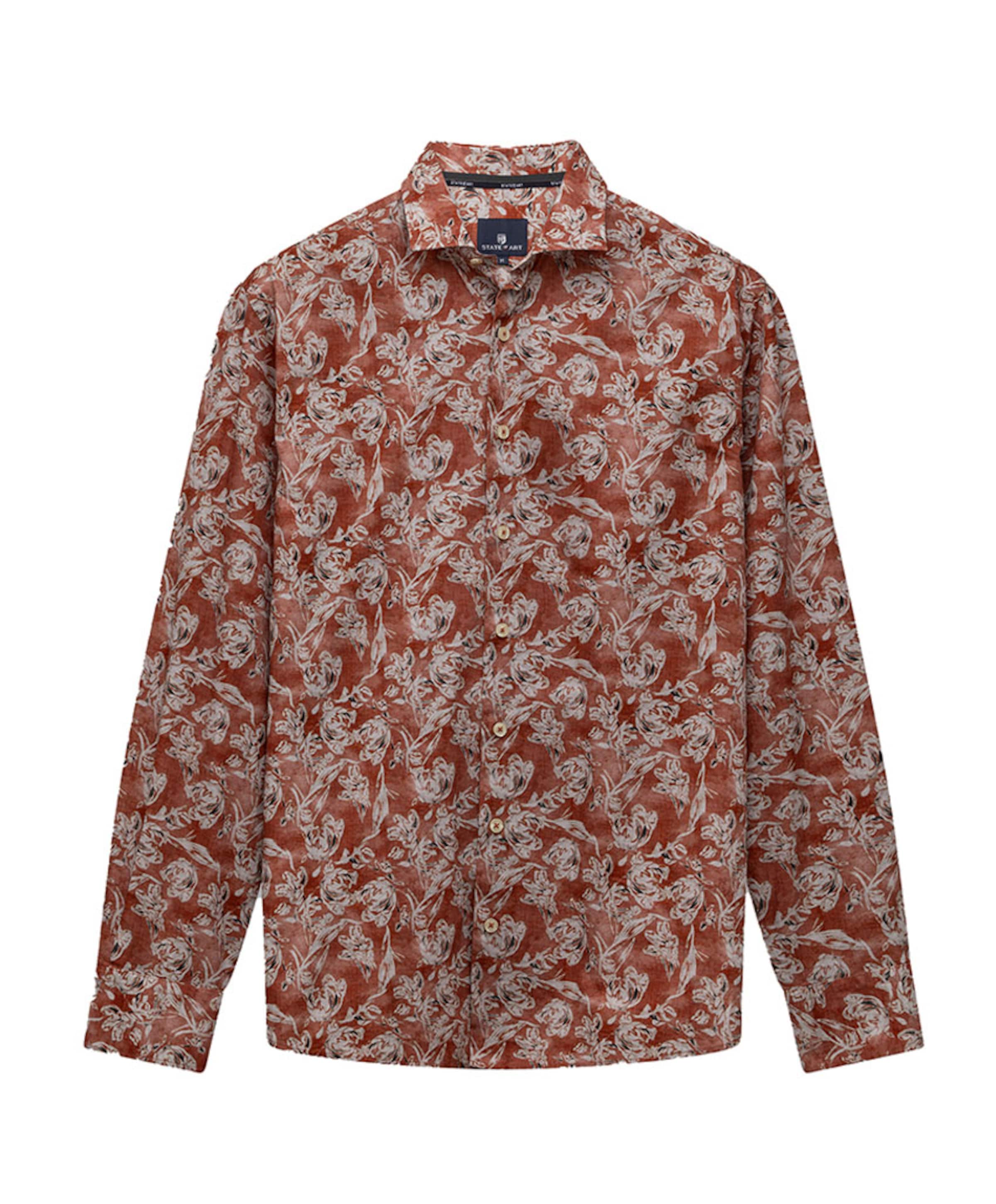 Heren overhemd lange mouw roze