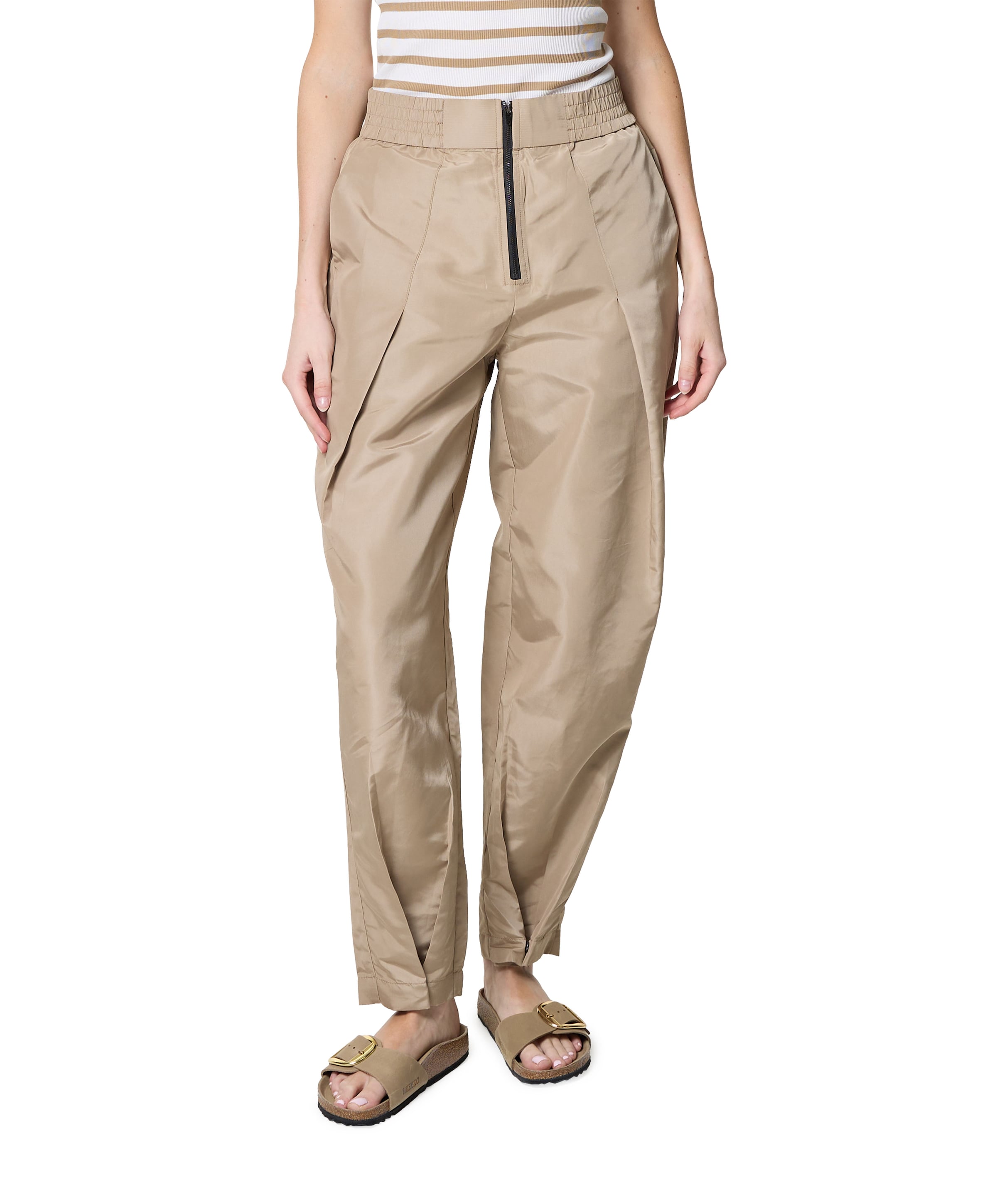 TriceCC Pleat LL Pant dames broek beige